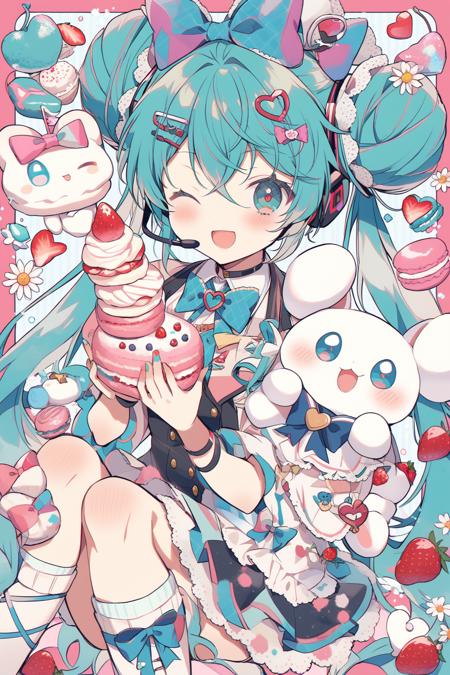 05311-252832648-_lora_yume_1_,1girl, hatsune miku, food, one eye closed, bow, smile, hair ornament, hair bow, open mouth, cinnamoroll, holding,.png